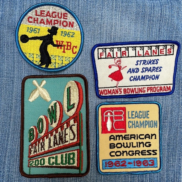 Source Unknown Accessories Vintage Womens Bowling League Patches
